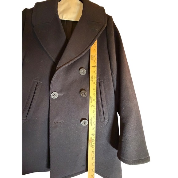 Vintage U.S. Navy Peacoat 100% Wool Est Cold War Early Vietnam As Is Please Read - Picture 10 of 16